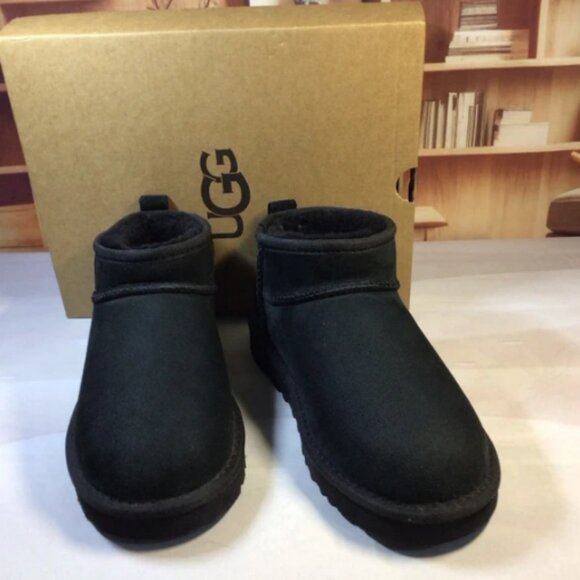 New Ugg Womens mini Snow boots Black - Picture 2 of 6
